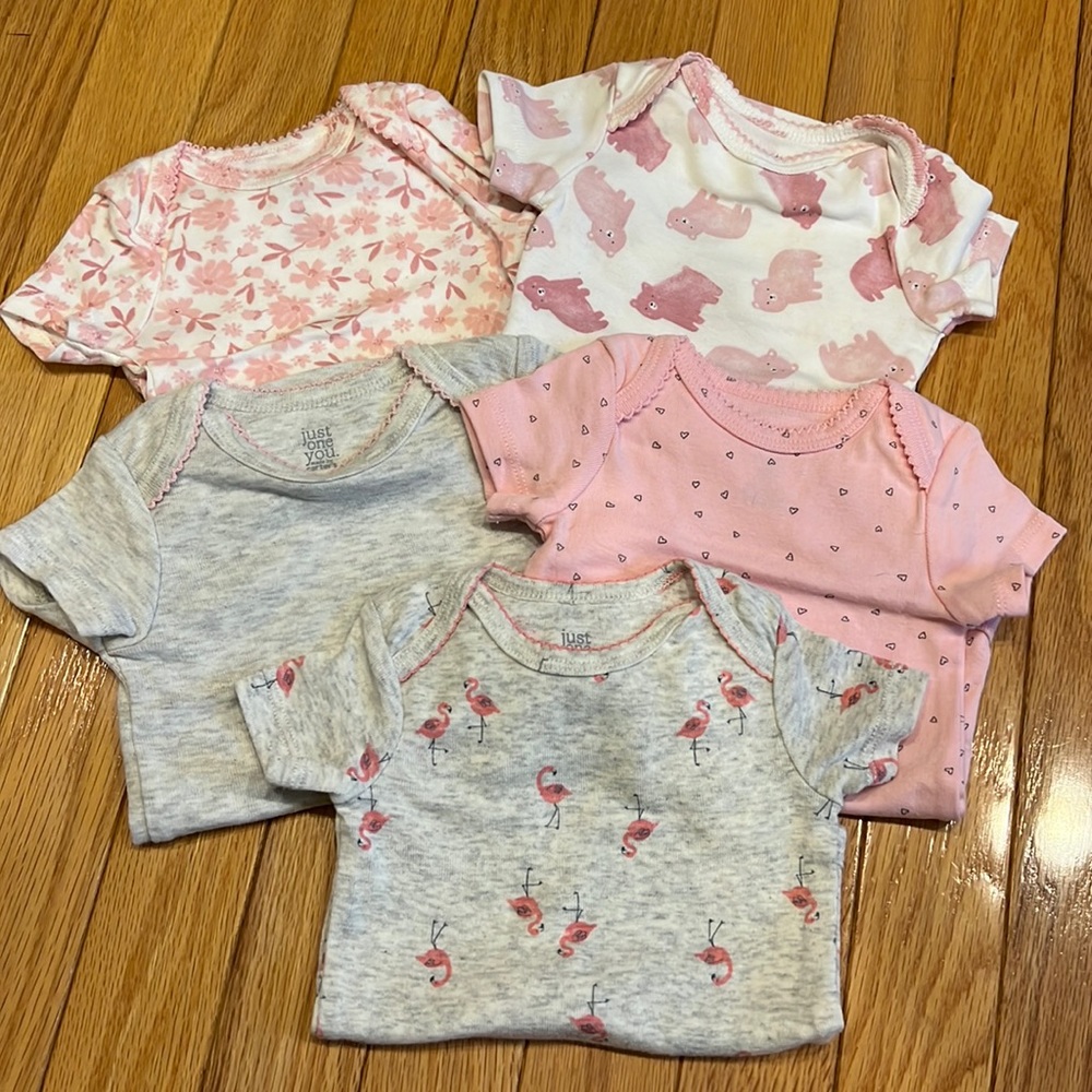 5 Pack Baby Girl Onesies